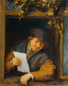 窓の中の読者 作： アドリアン・ヤンス。ヴァン・オスターデ