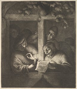 窓辺の歌手、1610-85。 作： Adriaen Jansz. van Ostade