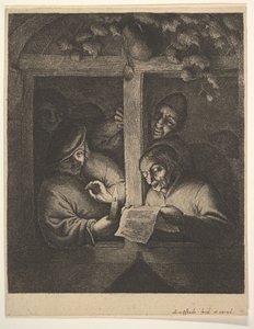 窓辺の歌手、1610-85。 作： Adriaen Jansz. van Ostade
