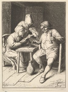 歌うカップルとヴァイオリン、1610-85。 作： Adriaen Jansz. van Ostade