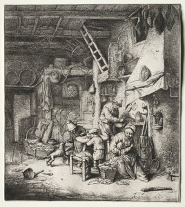 家族、1647年。 作： Adriaen Jansz. van Ostade