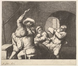 ナイフ・スラスト、1610-85。 作： Adriaen Jansz. van Ostade