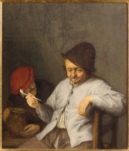 喫煙者と酒飲み、1650年頃 作： Adriaen Jansz. van Ostade