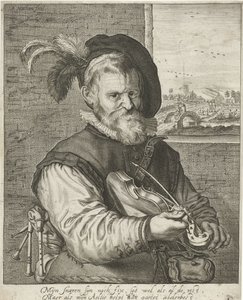 古いバイオリン弾き 作： Adriaen Matham