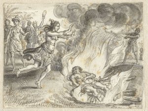 遠い国の人々の火葬 作： Adriaen Pietersz van de Venne