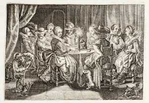 習慣は角質を作る、ヨハネス・デ・ブルネ（1589-1658）による「ジンネ・ヴェルクの紋章」のイラスト、ヤン・ジェイコブス・シッパー、アムステルダム、1661 作： Adriaen Pietersz van de Venne