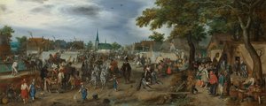 モーリス王子とフレデリックヘンリーが1618年のフォルケンブルグホースフェアで 作： Adriaen Pietersz van de Venne