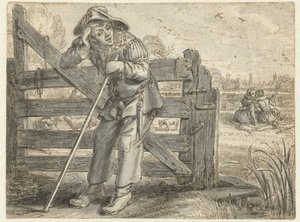 Fat Leendert と Lijsje Teunis の狂った情事、Joncker Maerten とともに 作： Adriaen Pietersz van de Venne