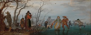 冬（氷上のアミューズメント） 作： Adriaen Pietersz van de Venne