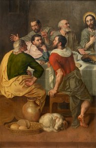 Última Ceia (óleo sobre painel) 作： Adriaen Thomasz Key