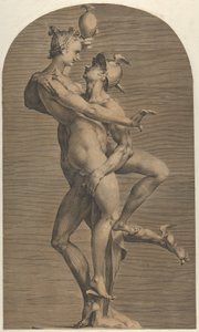 マーキュリー アブダクティング プシュケ、ca. 1620年。 作： Adriaen de Vries