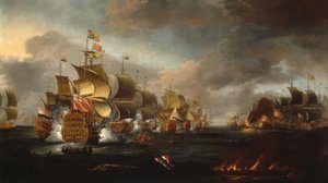 英蘭海戦1665–67および1672–74 - 作： Adriaen van Diest