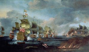 ローストフトの戦い、1665年6月3日 作： Adriaen van Diest