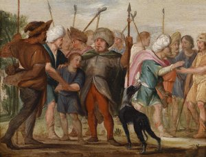 ヨセフは兄弟たちに売られました 作： Adriaen van Nieulandt the younger