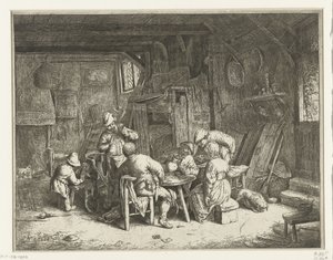 旅館で食事をする農家 朝ごはん 作： Adriaen van Ostade