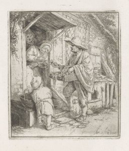 おばあさんとメガネ売り 作： Adriaen van Ostade