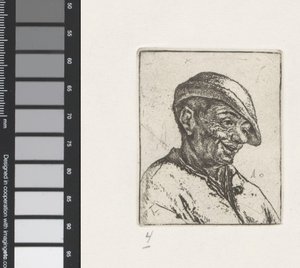 笑顔の農夫の胸像 作： Adriaen van Ostade