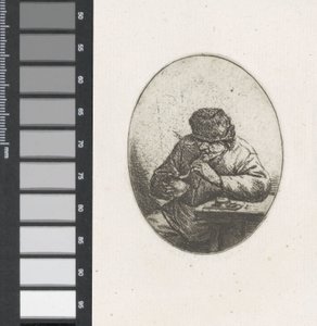 笑顔の農民の女性の胸像 作： Adriaen van Ostade
