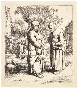2つのゴシップ 作： Adriaen van Ostade