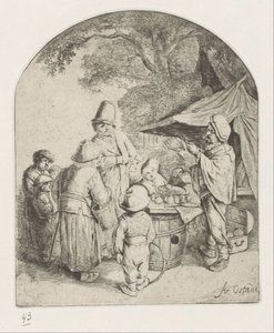 クワックは彼の商品を販売しています 作： Adriaen van Ostade