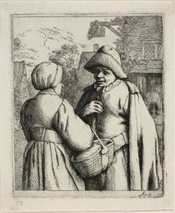 男と女の会話 作： Adriaen van Ostade