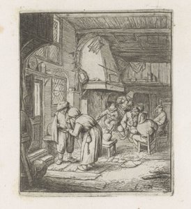 男は旅館で女にお金を払う 作： Adriaen van Ostade