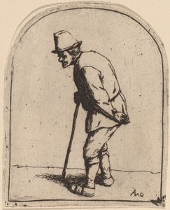 背中が曲がった農民 作： Adriaen van Ostade