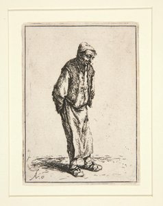 手を後ろに組む農夫 作： Adriaen van Ostade