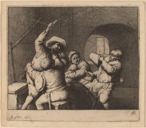 農民の口論 作： Adriaen van Ostade