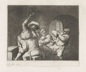 カードプレイヤーの喧嘩 作： Adriaen van Ostade