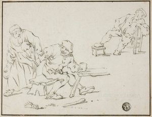 居酒屋シーン 作： Adriaen van Ostade