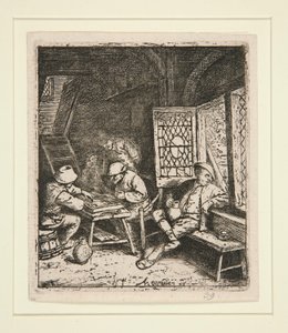 バックギャモンのプレイヤー 作： Adriaen van Ostade