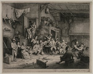 ザ ダンス イン ザ イン 作： Adriaen van Ostade
