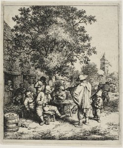 フィドラーとハーディー・ガーディー・ボーイ 作： Adriaen van Ostade