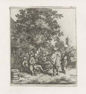 飲み屋の二人のミュージシャン 作： Adriaen van Ostade