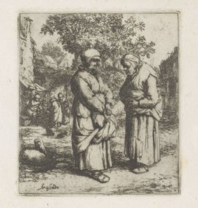 会話中の 2 人の老婦人 二人のうわさ話者 作： Adriaen van Ostade