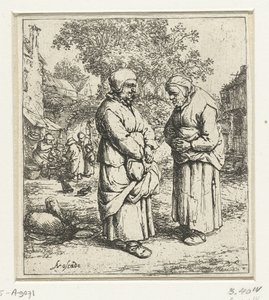 話している 2 人の老婦人 作： Adriaen van Ostade