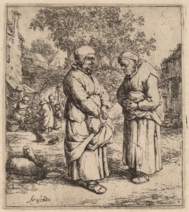 二つのゴシップ 作： Adriaen van Ostade