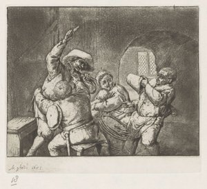 格闘カードプレイヤー 作： Adriaen van Ostade