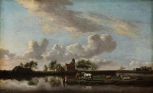 平坦な河川景観 作： Adriaen van de Velde