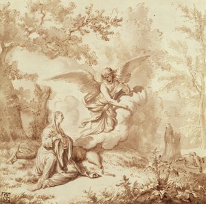 荒野のハーガー（ドローイング） 作： Adriaen van de Velde