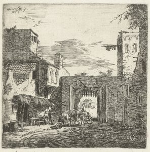 インアットシティゲート、1653 作： Adriaen van de Velde