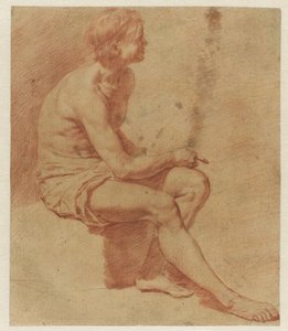 着席男性ヌード 作： Adriaen van de Velde