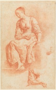 座る少女 作： Adriaen van de Velde