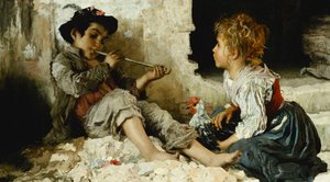 魅了された聴衆、1876 作： Adriano Bonifazi