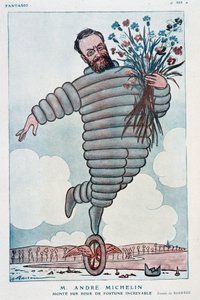 アンドレ・ミシュランとビバンダムによる漫画 - アドリアン・バレール（1877-1931）によるイラスト（1923年07月01日付「ファンタジオ」掲載