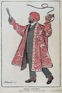 漫画：ポール・ポワレ（フランスのデザイナー・設計者（1879～1944））『アブドゥル・ハモードまたはル・サルタン・ローズ』 - イラスト：アドリアン・バレール（1877～1931）『ファンタジオ』にて 1919年12月01日 作： Adrien Barrere