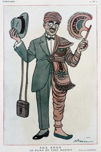Muhammad Chah Agha Khan IIIを題材にしたBarrere氏のコミック画 作： Adrien Barrere