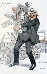 ジャン・ジョレス、"ユマニテの救済"-アドリアン・バレール（1877-1931）による1906年11月1日の "ファンタジオ "にて 作： Adrien Barrere