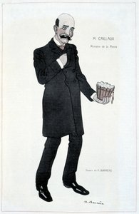 賃貸担当大臣Joseph Caillaux - Adrien Barrere（1877-1931）による1907年2月15日付「Fantasio」のイラスト 作： Adrien Barrere